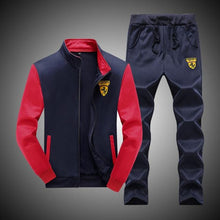 Load image into Gallery viewer, Fashion Men Sets 2019 Autumn Winter Sporting Suit Sweatshirt +Sweatpants Mens Clothing 2 Pieces Sets Slim Tracksuit Asian Size