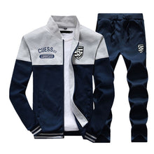 Load image into Gallery viewer, Fashion Men Sets 2019 Autumn Winter Sporting Suit Sweatshirt +Sweatpants Mens Clothing 2 Pieces Sets Slim Tracksuit Asian Size
