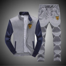 Load image into Gallery viewer, Fashion Men Sets 2019 Autumn Winter Sporting Suit Sweatshirt +Sweatpants Mens Clothing 2 Pieces Sets Slim Tracksuit Asian Size