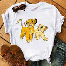 Load image into Gallery viewer, New Lovely Lion King Women tshirts Cartoon Printed Tees Funny Harajuku Female T Shirt Korean Short Sleeves Tops Female Clothing