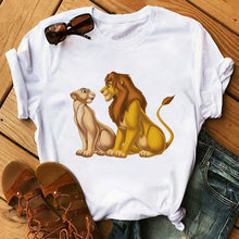 Load image into Gallery viewer, New Lovely Lion King Women tshirts Cartoon Printed Tees Funny Harajuku Female T Shirt Korean Short Sleeves Tops Female Clothing