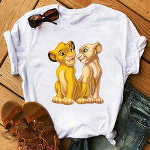 Load image into Gallery viewer, New Lovely Lion King Women tshirts Cartoon Printed Tees Funny Harajuku Female T Shirt Korean Short Sleeves Tops Female Clothing
