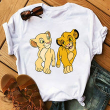 Load image into Gallery viewer, New Lovely Lion King Women tshirts Cartoon Printed Tees Funny Harajuku Female T Shirt Korean Short Sleeves Tops Female Clothing