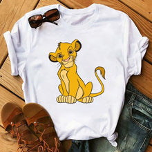 Load image into Gallery viewer, New Lovely Lion King Women tshirts Cartoon Printed Tees Funny Harajuku Female T Shirt Korean Short Sleeves Tops Female Clothing