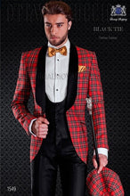 Load image into Gallery viewer, JELTONEWIN 2020 White Floral Royal Blue Rim Stage Clothing For Men Suit 3 Pieces Mens Wedding Suits Costume Groom Tuxedo Formal