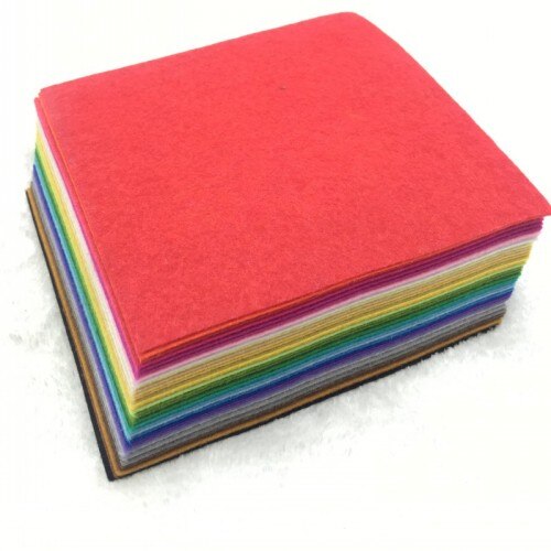 High Quality Mix Colors Non Woven Felt Fabric 1mm Thickness Polyester Cloth Felts DIY Bundle For Sewing Dolls Crafts Free ship
