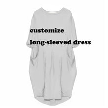 Load image into Gallery viewer, Custom 3D Printing long-sleeved dress DIY Women Summer Fashion Casual Clothing Ladies Dresses Quality quality Drop shipping
